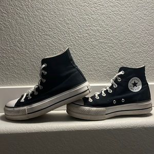 Black Platform Converse US Women's 8